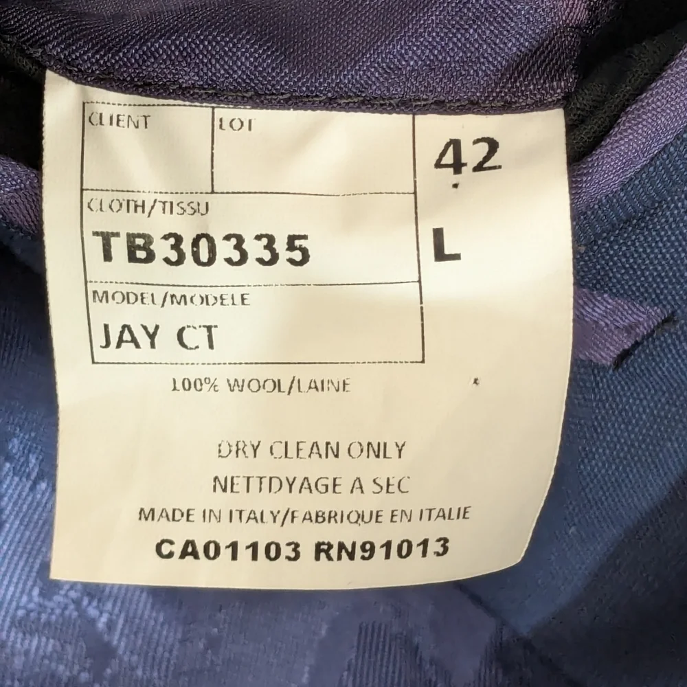 New Ted Baker London Jay CT Men's Navy Blazer Made in Italy 100% Wool Size 42L